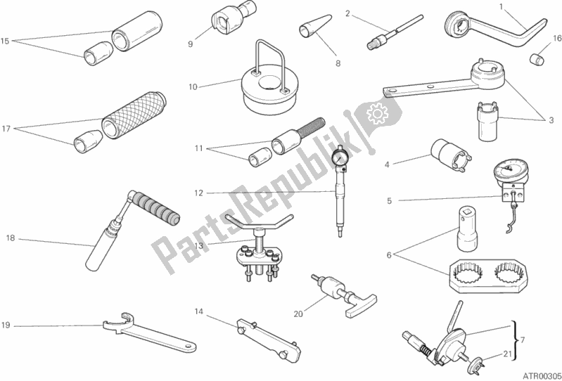 All parts for the 01a - Workshop Service Tools of the Ducati Diavel Carbon Brasil 1200 2013